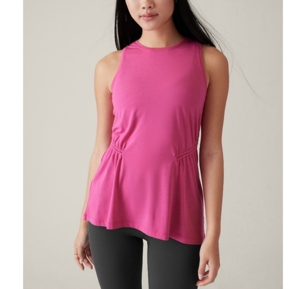 Athleta Tops - Athleta Air Out Cinch Pink Tank Medium